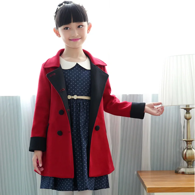 Anlencool/высококачественное пальто для девочек новое осенне-зимнее из