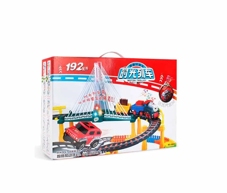 Железная дорога игрушки для детей DIY трек автомобиль 1:25 светящаяся дорожка изогнутый мигающий Набор Модель автомобиля Детские трубы гоночный грузовик vip link