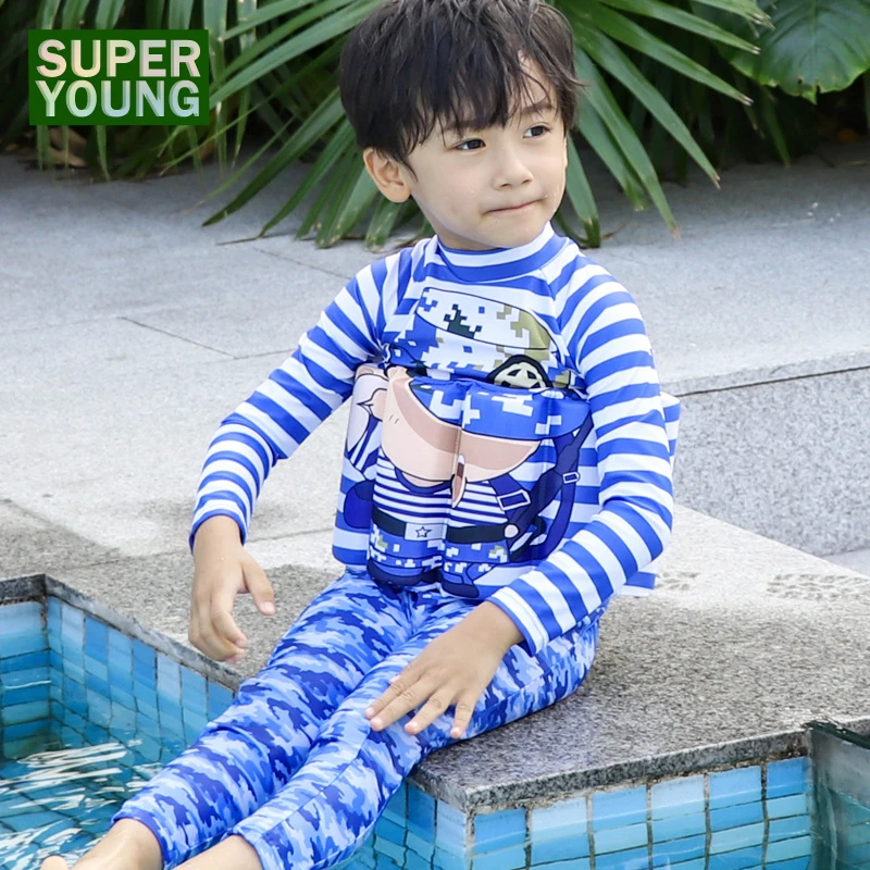 Плавающий купальник для детей с рисунком армейского рашгарда купальный костюм