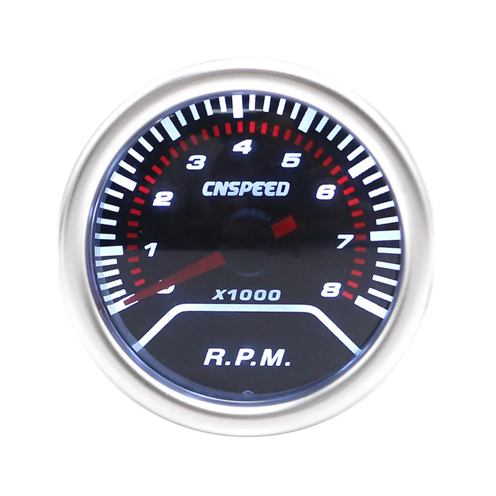 Tachometer CNSPEED " 52 мм пульсометр бар psi автомобильный выхлопной газ Температура масла давление воздуха Таблица топлива тахомет YC101225 - Цвет: Tachometer