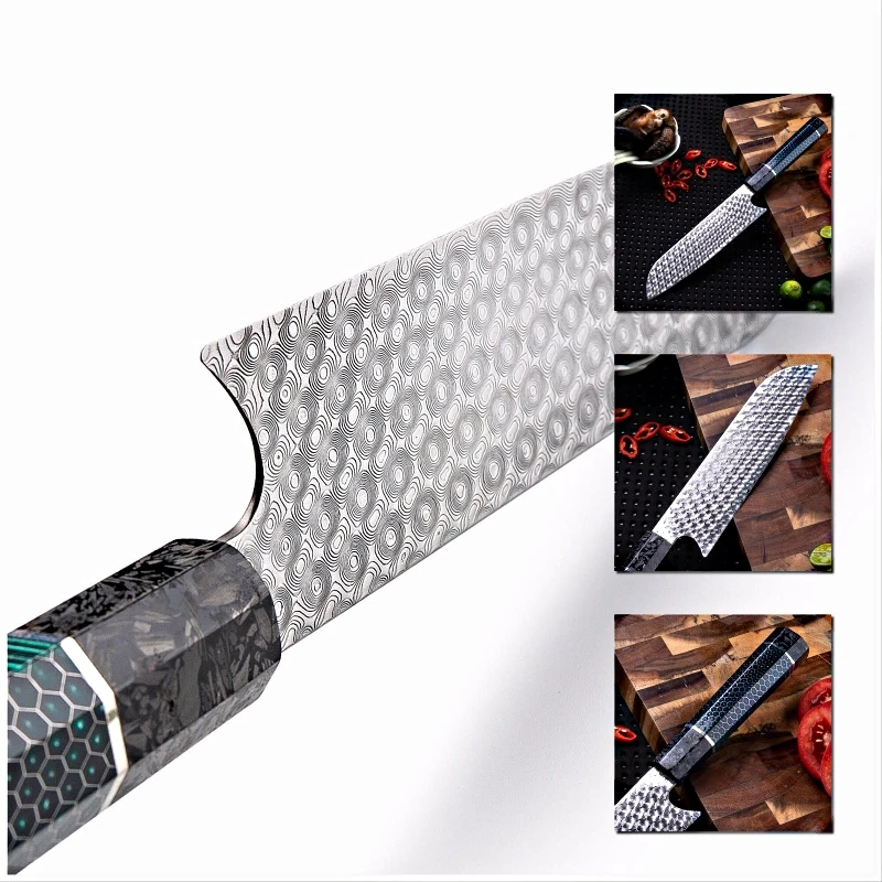Handmade Kitchen Knife 110 Layers Damascus Steel Premium Santoku Knives Japanese Style with Gift Box Grandsharp | Дом и сад