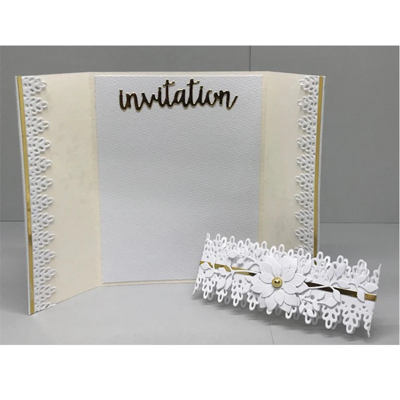 Дизайн Николь кружевная окантовка с краями металлические режущие штампы