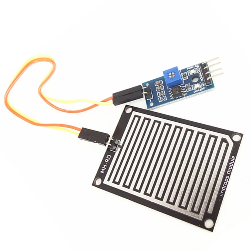 Дождь дождевые капли Сенсор для Arduino Погода Модуль стартер DIY Kit доска чувствительный детектор влажности 3,3 в-5 в дождь Сенсор s цепи