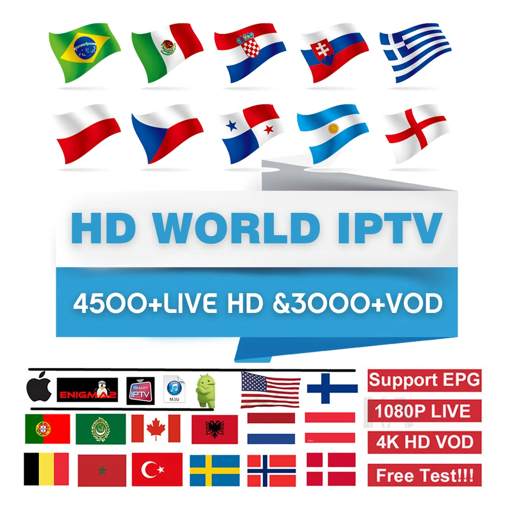 Французский IPTV Бельгия IPTV арабский IPTV для Android Box Поддержка Android m3u enigma2 TVIP 4000+ Vod поддержка ed H96 плеер 1 год