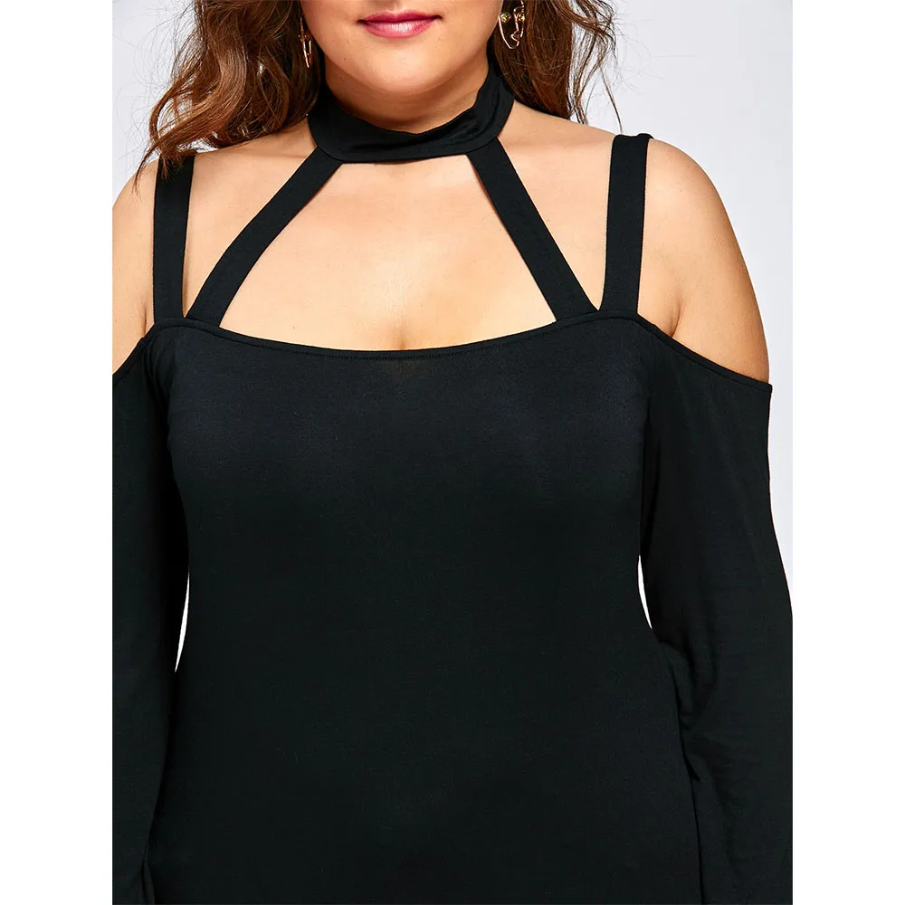 Распродажа модная весенне осенняя футболка большого размера Однотонная с