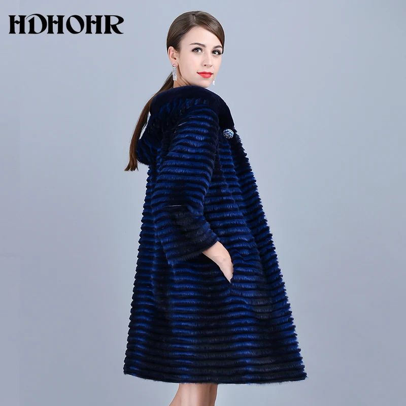 Лидер продаж 2020 пальто HDHOHR из натурального меха норки женские с норковым
