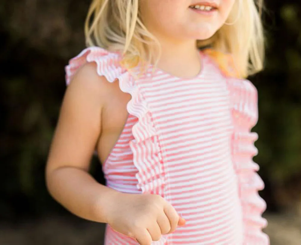 2018 Новый слитный купальник в полоску для маленьких детей купальники боди девочек