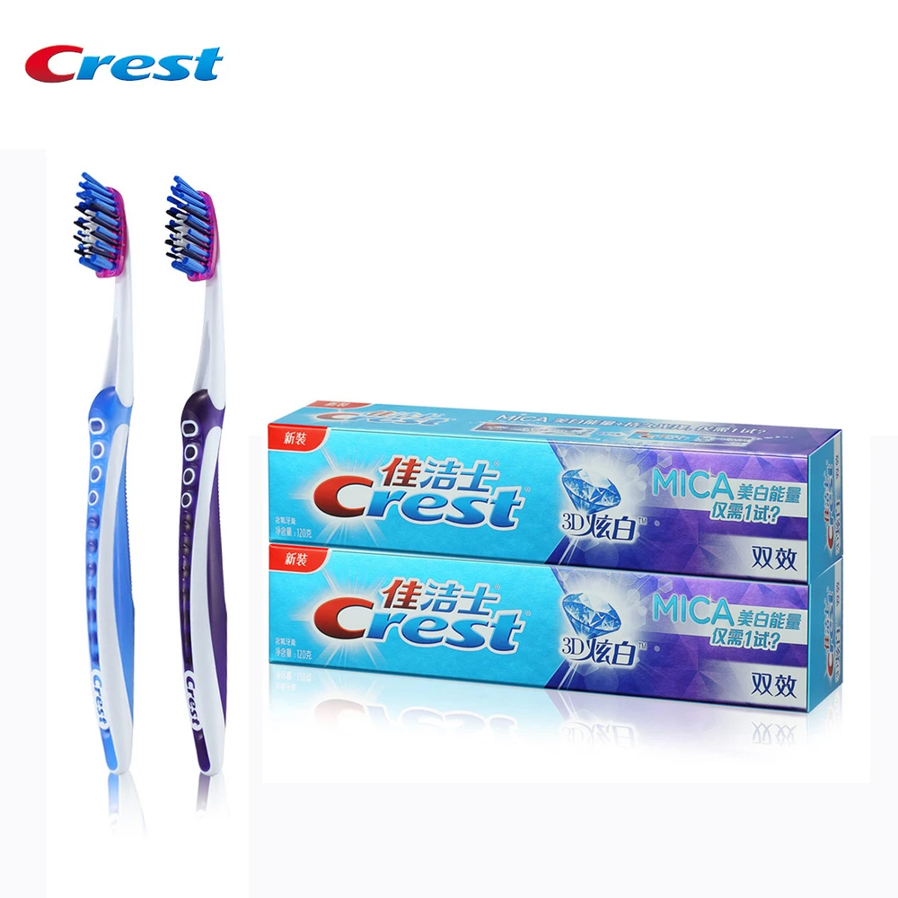 Crest MICA зубная паста с двойным эффектом отбеливающая мятный вкус 120 г * 2 и глубокая