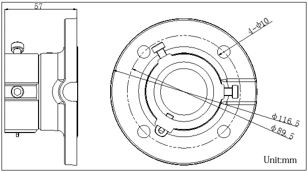 DS 1663ZJ Белый алюминиевый сплав настенный кронштейн для скоростной купольной ip