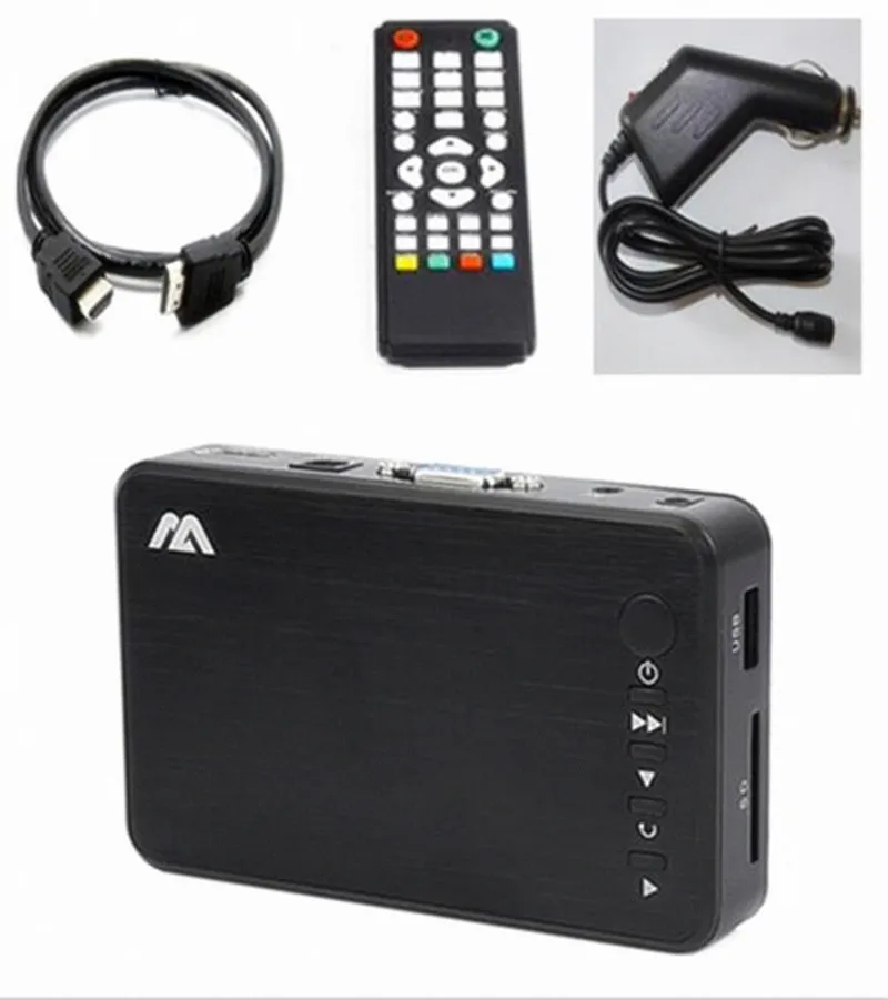 Full HD 1080P MKV HDD U Disk SD MMC HDMI-compatible Portable Multimedia Media Player With Car Adapter