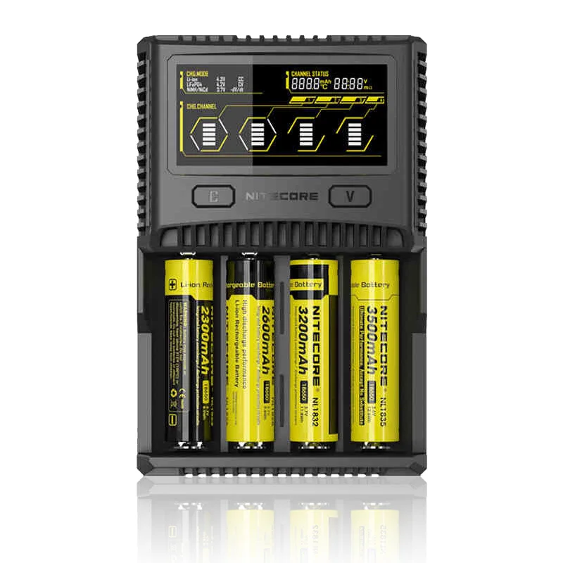 Оригинальное умное зарядное устройство NITECORE SC4 с быстрой зарядкой 4 слота 6 А