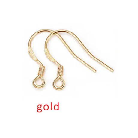3 Gold 2 шт., 925 пробы, Silve, застежка для серег, фурнитура для изготовления ювелирных изделий, Заушник, аксессуары, сделай сам, для женщин, модные серьги, HandmadeSupplier - Цвет: 3 Gold