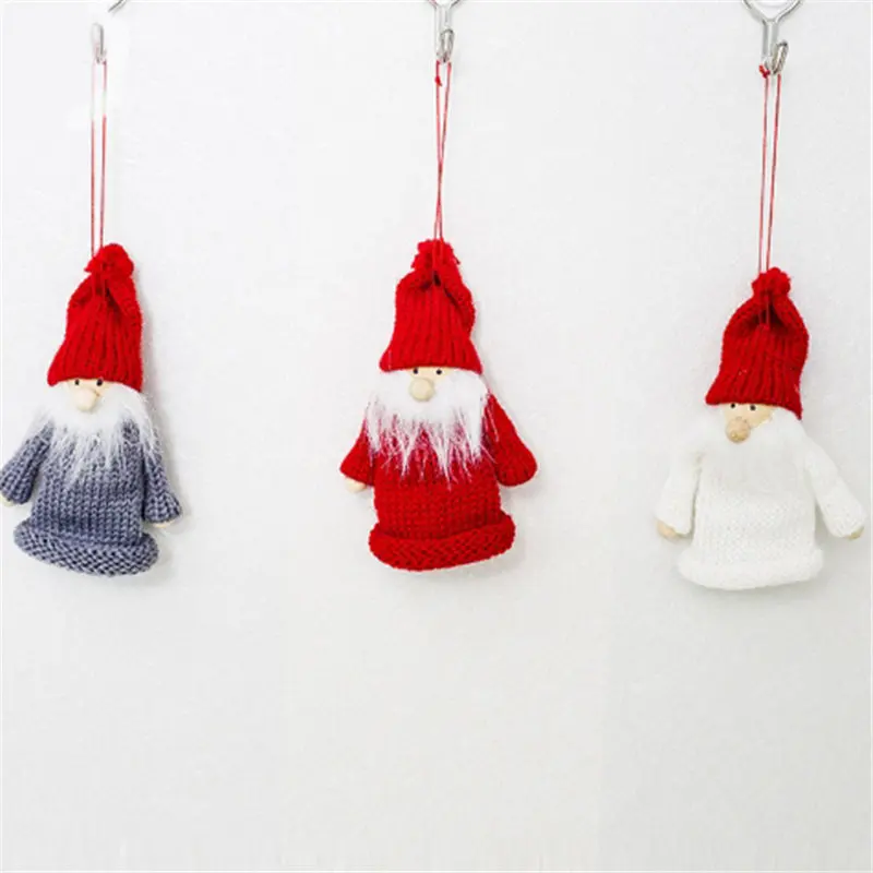 Creative New Christmas Wool Doll Red Wine Set Party Family Bar Bottle Mouth Decoration | Дом и сад