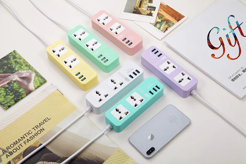 Urbantin Сетевой удлинитель USB розетка умная розетка Универсальная Розетка Быстрая зарядка для xiaomi с разъемом EU AU UK US