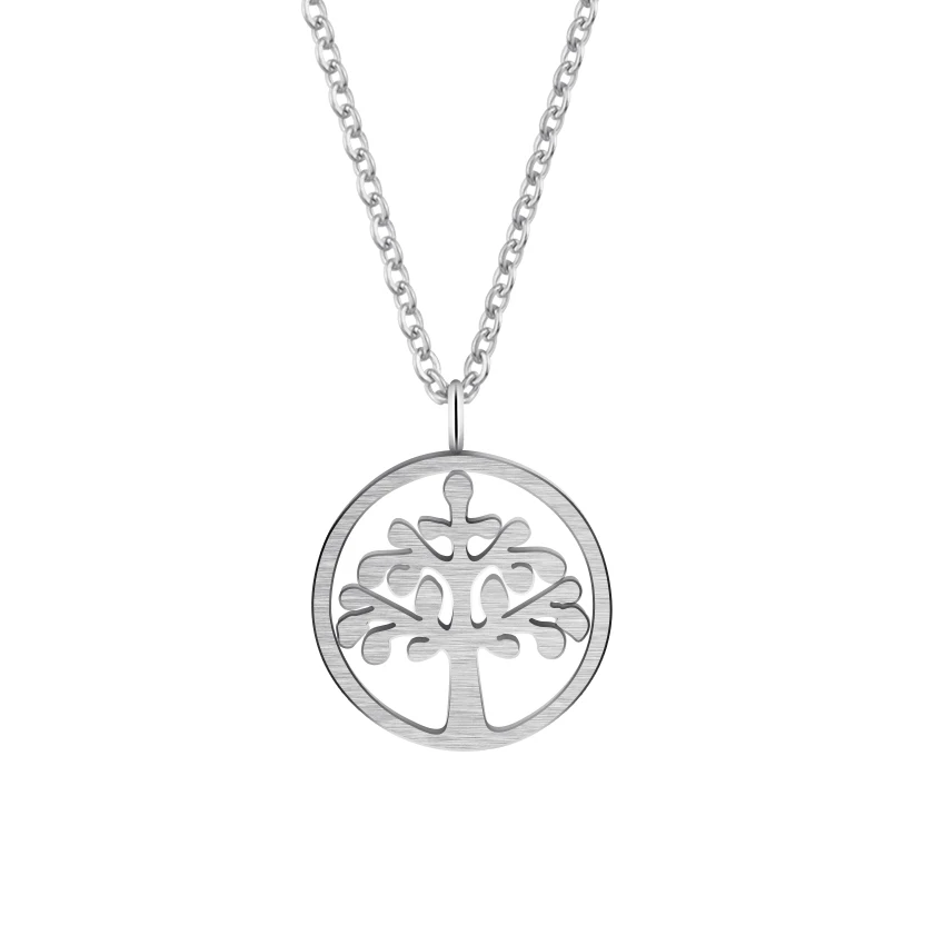 DIANSHANGKAITUOZHE Natural Style Exquisite Hollow Discs Necklace Tree Of Life Pendant Peace Jewelry Women Leisure Party | Украшения и
