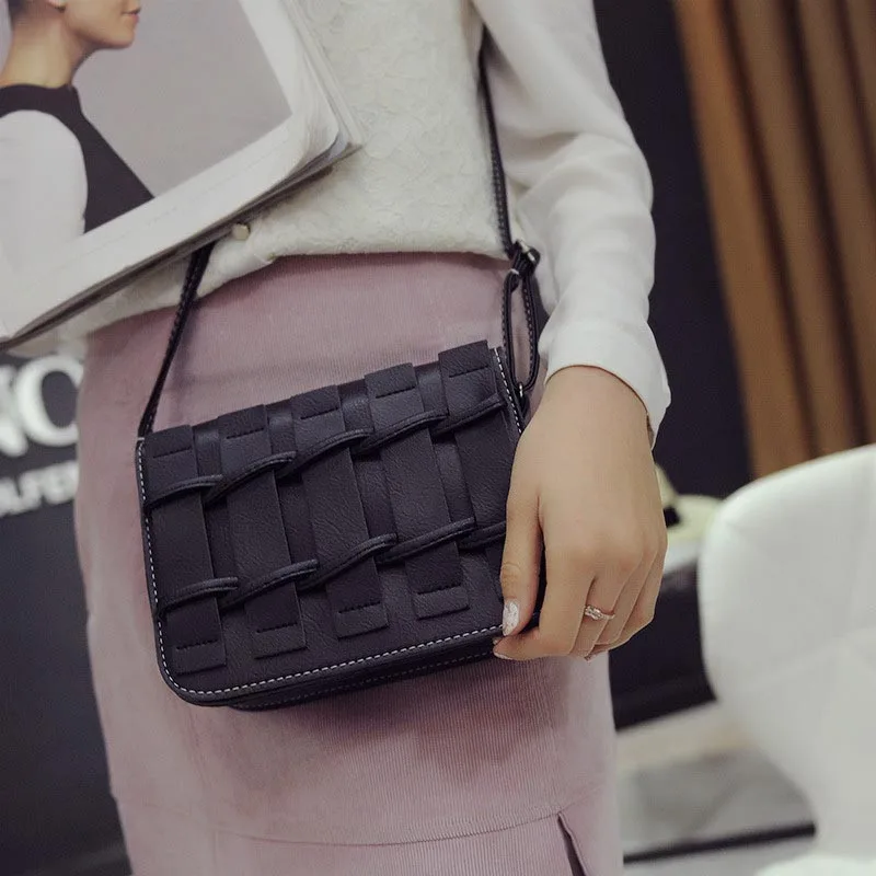 

2019 New Fashion Women PU Leather Shoulder Bag Hasp Solid Crossbody Bags for Women Soft Satchel Handbag Sac Bandouliere Femme