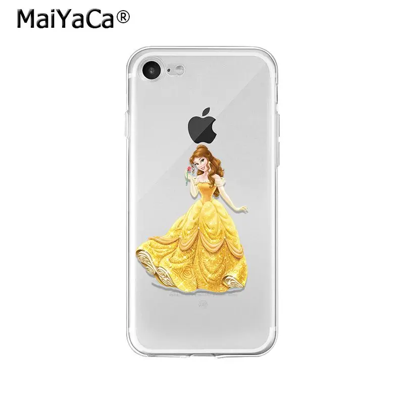 Мягкий чехол из ТПУ MaiYaCa Beauty and Beast Belle Princess для iPhone X XS MAX 6 6S 7 7plus 8 8Plus 5 5S