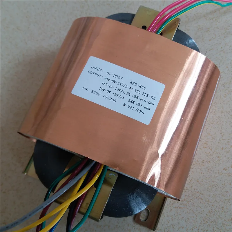 18V 0 5A 34V 2.4A 15V 1.2A R сердечника трансформатора 380VA R320 пользовательские трансформатор