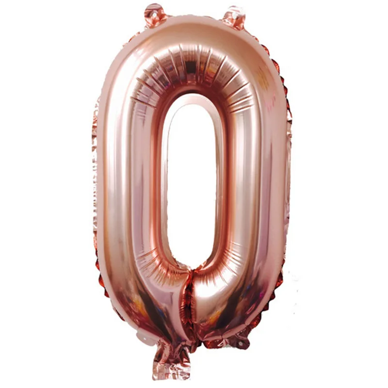 Rose Gold 0 Воздушные шары для дня рождения 40 дюймов розовое золото Количество воздушных шариков воздушные шарики цифры шары для дня рождения воздушный шар из фольги украшения для взрослых детей - Цвет: Rose Gold 0