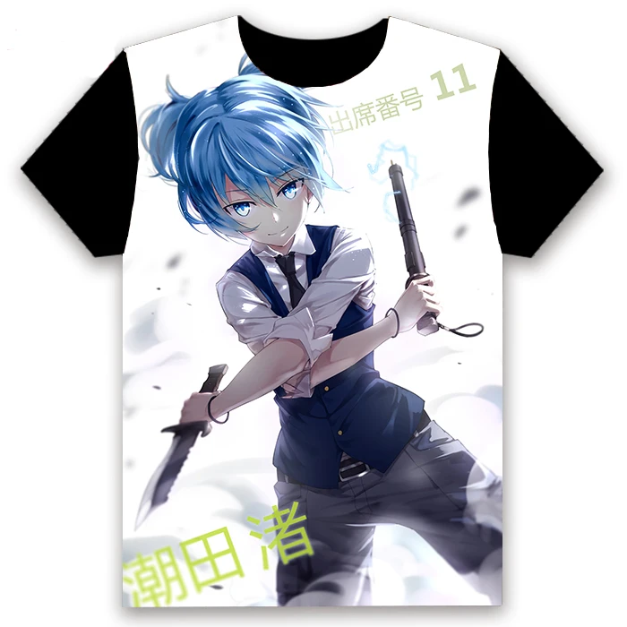 Модная мужская футболка в стиле аниме класс убийц корозенсей косплей короткий