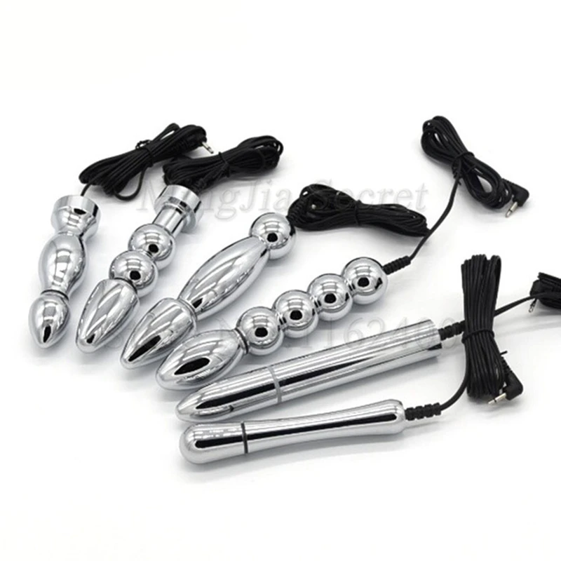 Стандартная Анальная пробка с двойным электродом металлическая секс-игрушки для