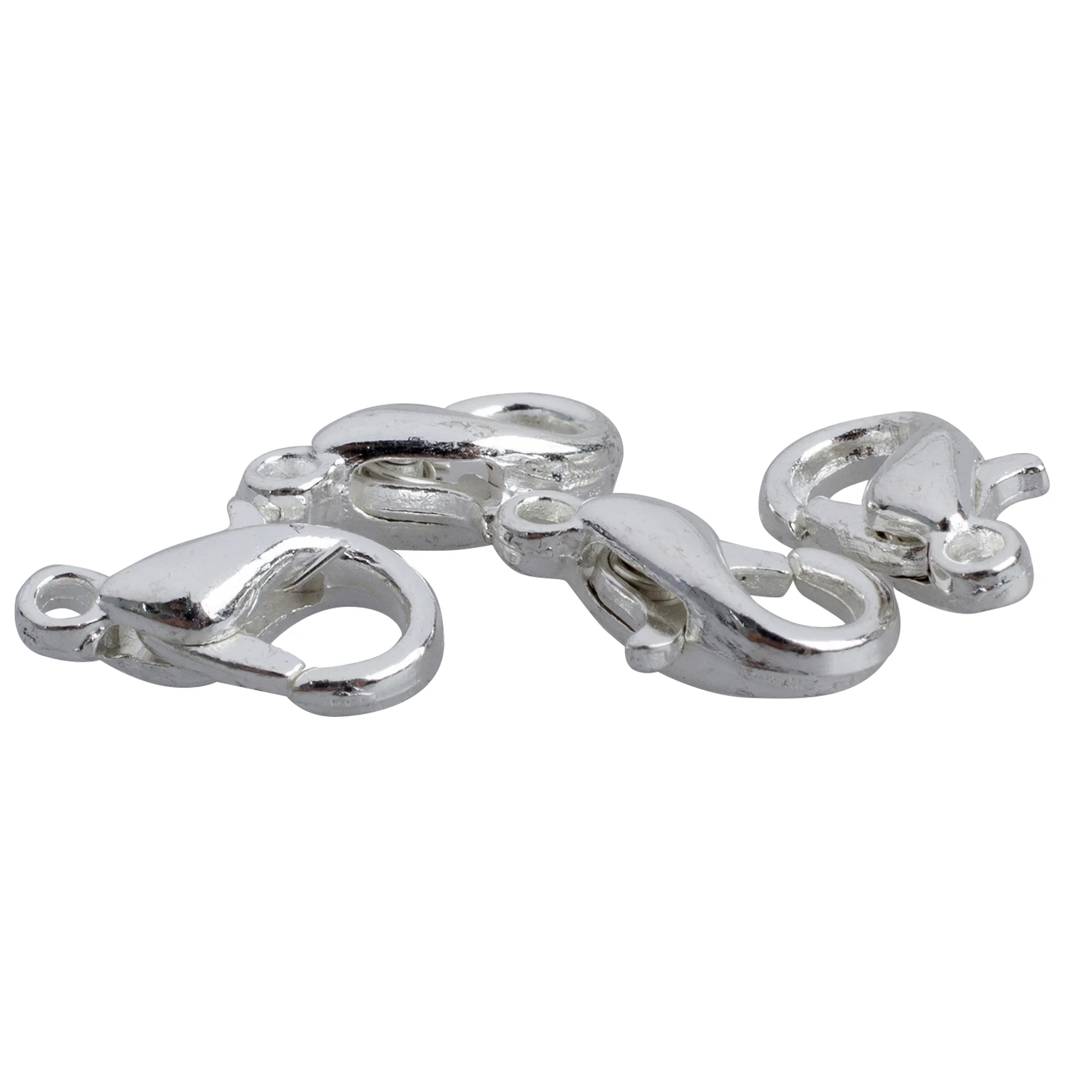 Cheapest 100 Silver Plated Lobster Clasps Findings 10x6mm |