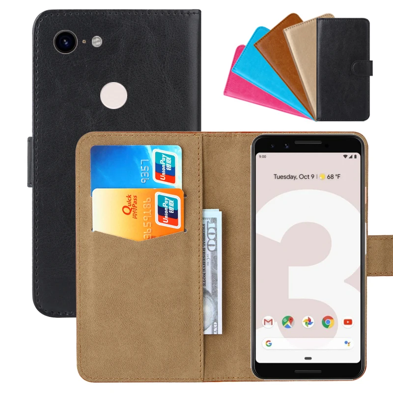 Роскошный чехол-кошелек для Google Pixel 3 из искусственной кожи в стиле ретро