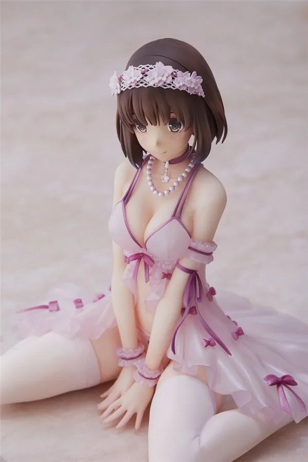 Hard Breat no box Аниме фигурки Saenai Heroine No Sodatekata Katou Megumi фигурка Сидящая Katou Megumi Фигурки ПВХ сексуальные игрушки для девочек модель куклы - Цвет: Hard Breat no box
