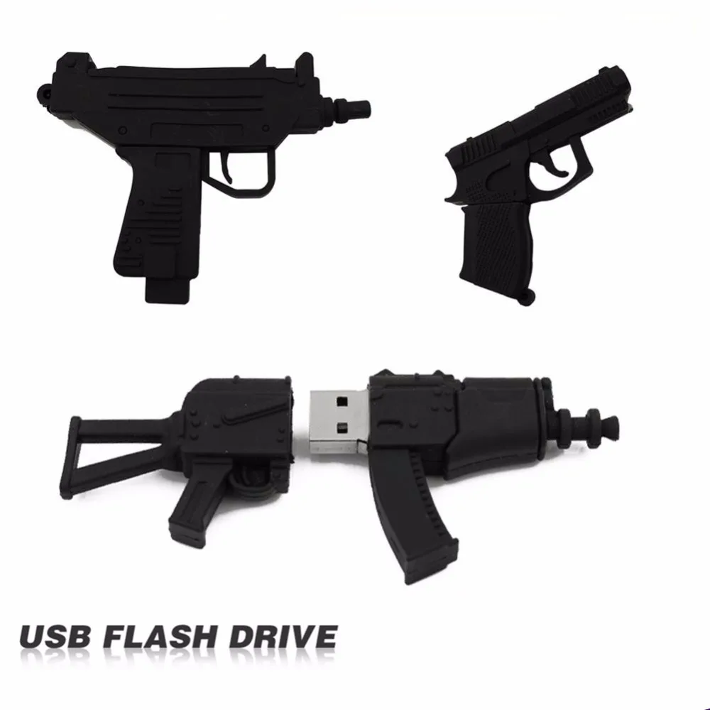 100% Полный usb флеш-накопитель черный пулемет флеш-диск 2 0 u-диск 4 ГБ 8 16 32 карта