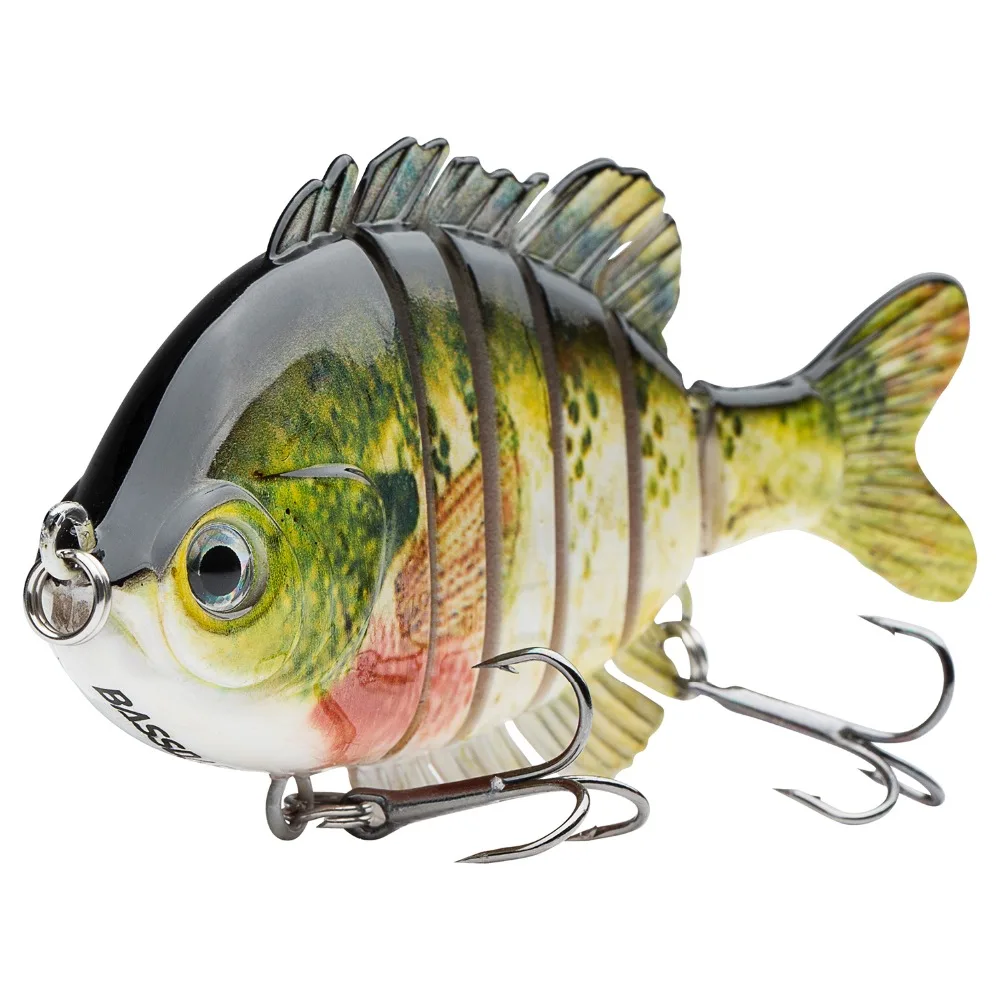 Bassdash SwimPanfish Multi Jointed Panfish Bluegill Swimbaits Topwater Hard Bass Fishing Crank Lure 24g/8.8cm 4 Colors|Наживки для