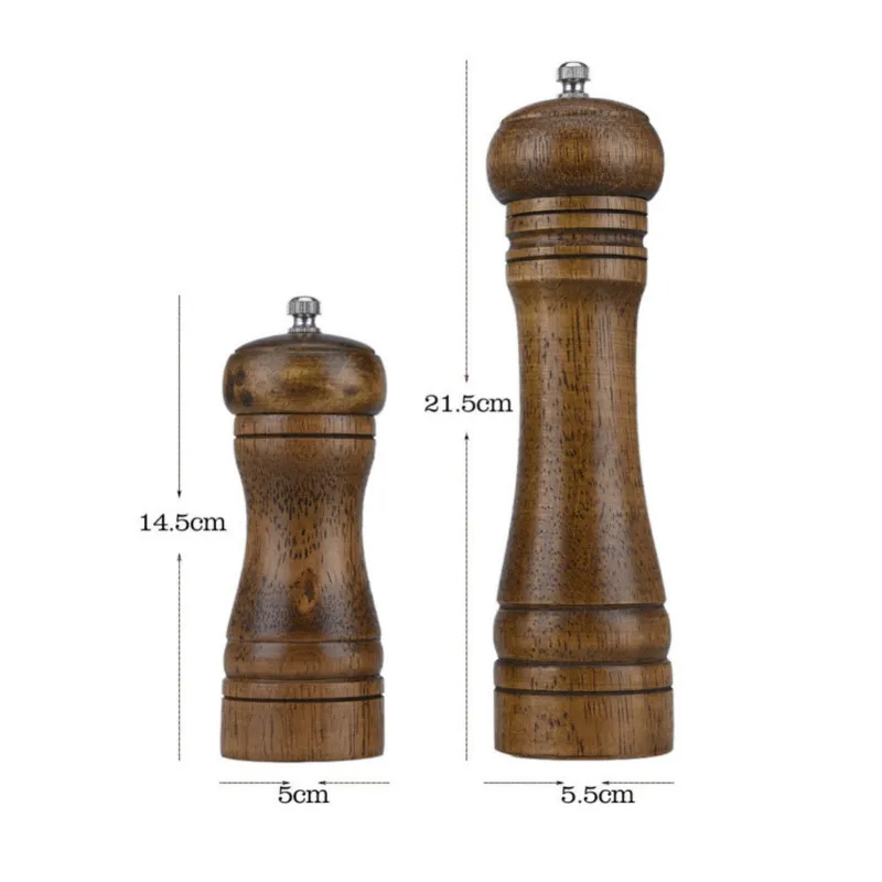 Washtree 5 8 10 дюймов соль и перец мясорубку движением руки древесины дуба мельница