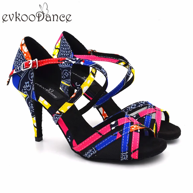 Женские Сатиновые туфли с красным цветком Zapatos De Baile черные сетчатые для