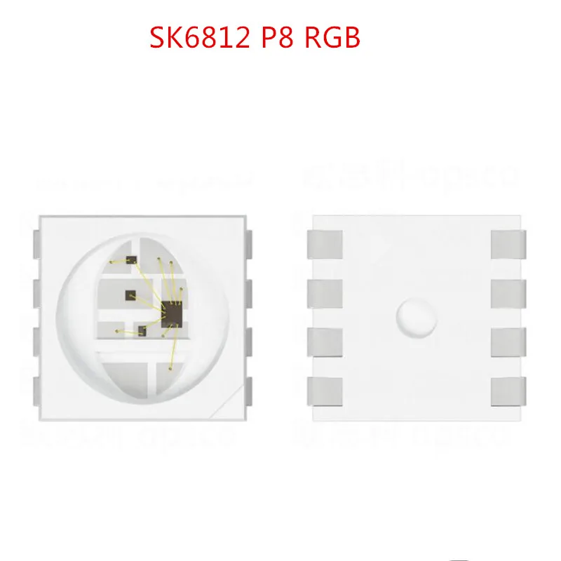 2K 12 В постоянного тока SK6812 P8 светодиодный чип RGBW адресный цифровой 5050 RGB