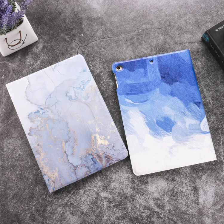 Роскошный Мраморный защитный чехол серии для iPad air 2 1 книжка нового 9 7 2017 2018 Smart sleep