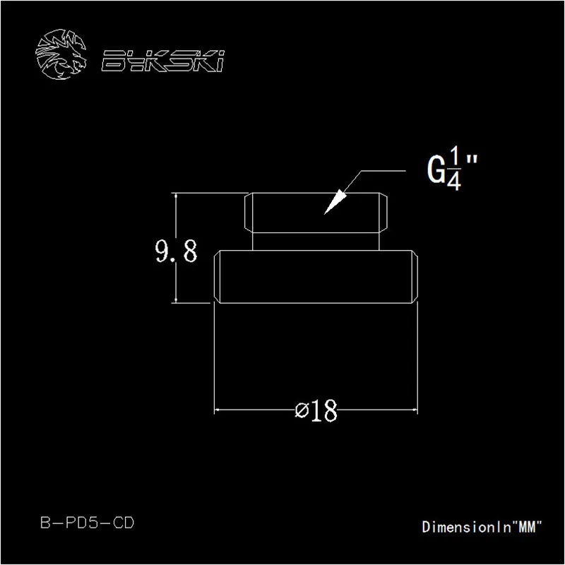 Bykski B-PD5 Emboss Dragon Head Plugs G1/4 Water Cooling Water Stop Plug Hand Plug Multi Colors For PC Radiator Fittings