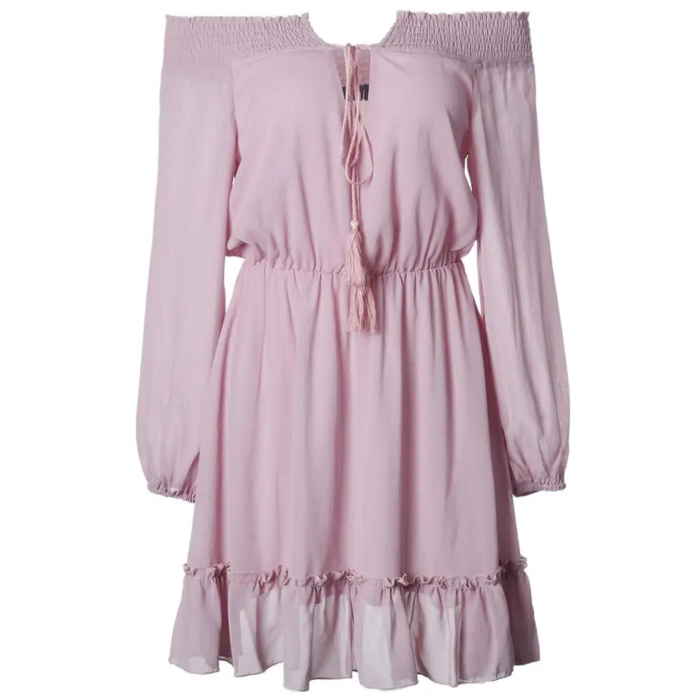 Waist Dresses For Women Spring Summer Chiffon Temperament Casual Female Sexy Clothing | Женская одежда