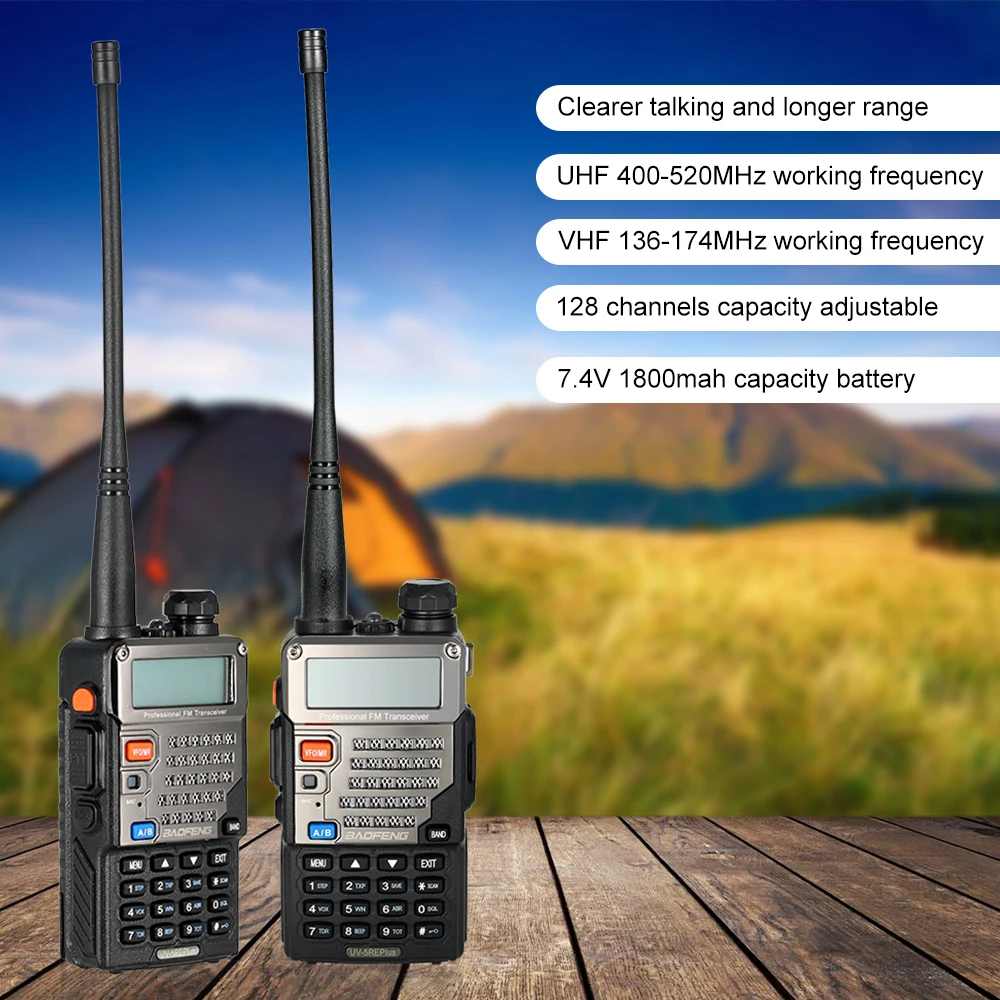 Baofeng uv-5re плюс рации 128ch двухдиапазонный УКВ 136-174 мГц и UHF 400-520 мГц трансивер двухстороннее Радио Портативный переговорные