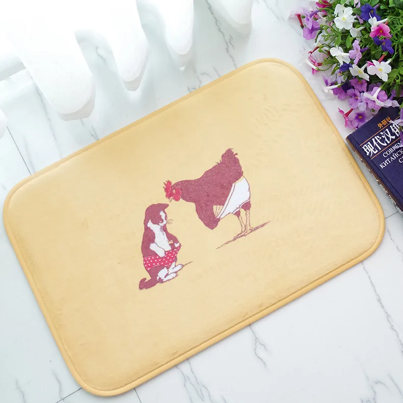 Креативные милые череп фланель воды абсорбирующие Коврики для Кухня открытый