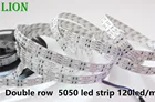 Светодиодная лента 5050 двухрядная RGB, белая, теплая белая Водонепроницаемая IP2067 5050 SMD 120 светодиодовm 600 светодиодов5 м, бесплатная доставка, 12345 м