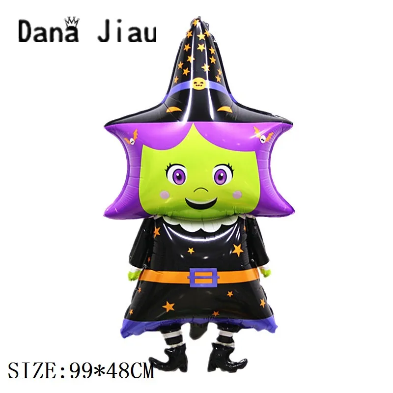 Дана цзяу украшение для Хэллоуина воздушный шар из фольги Тыква зеленый призрак
