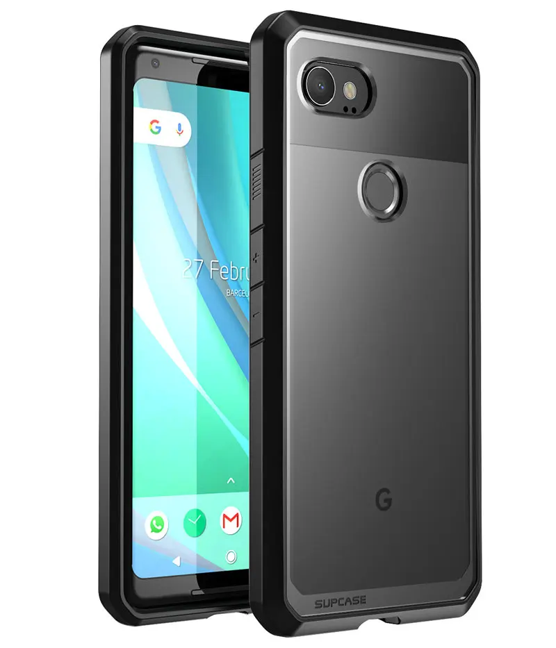 Для Google Pixel 2 XL чехол( выпуск) SUP чехол UB серии премиум гибридный TPU бампер+ PC Прозрачный задний Чехол защитный чехол - Цвет: Black