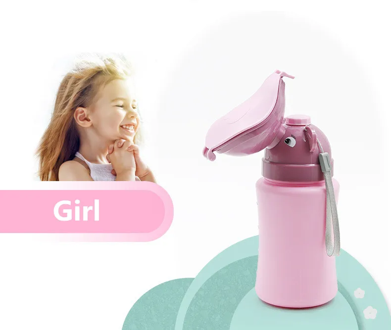 Pink Girl Портативный Удобный Писсуар для туалета для маленьких девочек и мальчиков, дорожный милый Писсуар для малышей, Детский горшок, автомобильный туалет, дорожный писсуар - Цвет: Pink Girl