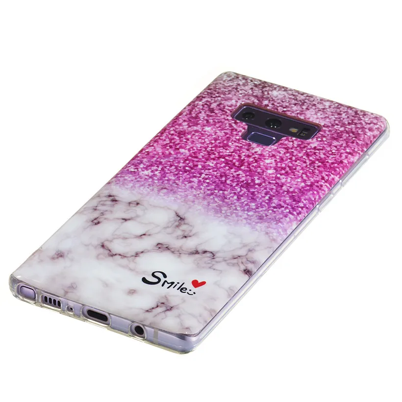 HEMASOLY Marble Case For Samsung Galaxy Note 9 Silicone Luxury Pattern Soft TPU Back Cover |