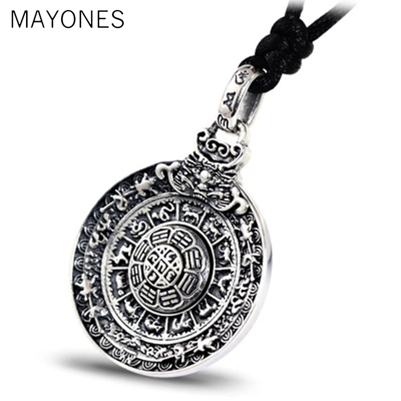 MAYONES Religion подлинное серебро 925 пробы круглая подвеска мужские китайские знаки