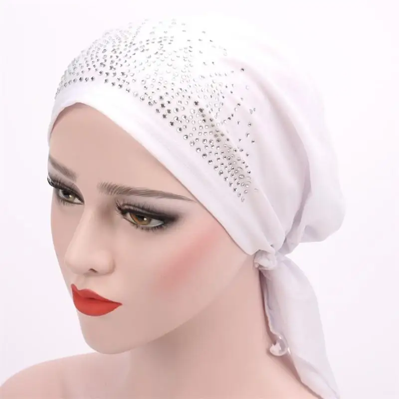 

New Muslim Woman Inner Hijabs Hats Turban Head Cap Hat Beanie Ladies Muslim Scarf Cap Hair Loss Chemo Cancer Arab Headwear