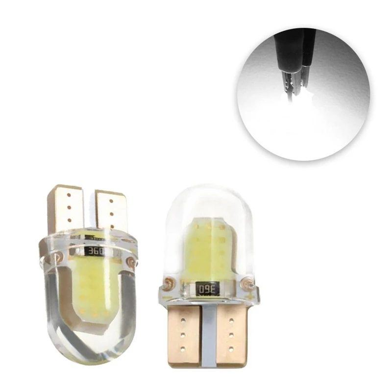 KEYECU Упаковка из 50 ярких белых T10 168 194 W5W COB внутренних светодиодных ламп автомобиля