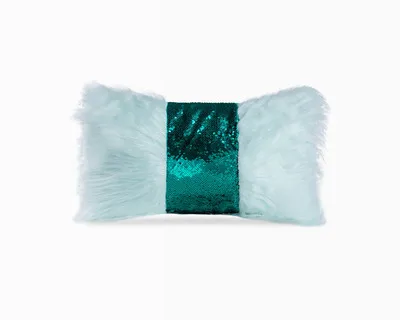 green fur Прямая поставка, наволочка из искусственного меха, белая, зеленая, серая, подушка со стразами, наволочка для домашнего декора, поясничная Подушка, 30x50 см, декоративная наволочка - Цвет: green fur