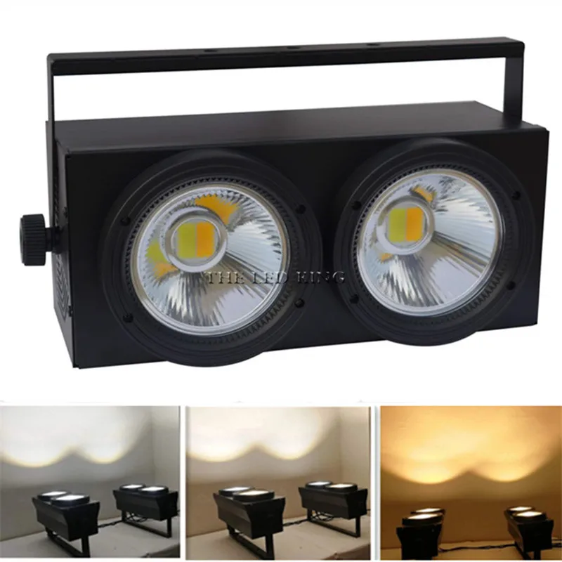 Новинка 2019 2 глаза 2x200 Вт 2x300 LED теплый белый 400 Led АУДИТОРИЯ Blinder DMX COB 600 PAR|Эффект
