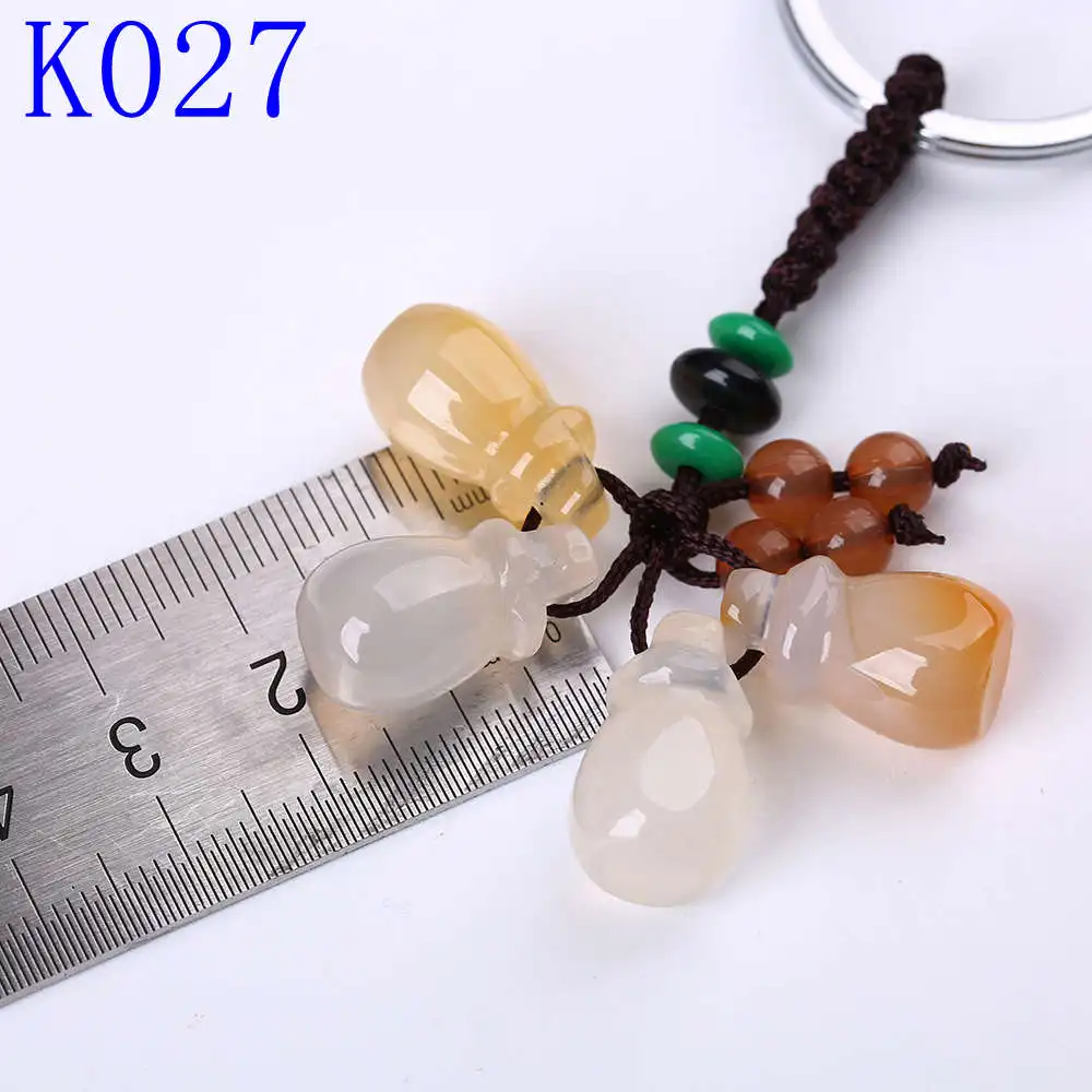 Agate Yumten брелоки с цветными камнями кристалл кулон аксессуары из нержавеющей стали брелок брюки персонализированный кошелек талисманы милый подарок для женщин цепочка на джинсы подарок мужчине - Цвет: Agate