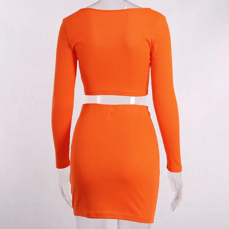 

Fashion Women Crop Tops Bodycon Skirt Two Piece Set Party Clubwear Women Girl Clothes Set Summer